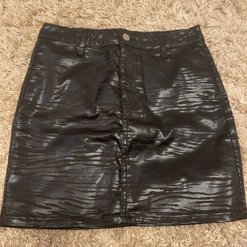 Zebra Printed leather skirt!!